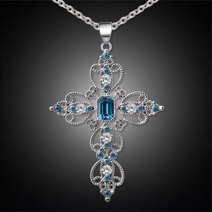 🙏🏻New🙏🏻 Blue Opal Cross Pendant Necklace🙏🏻